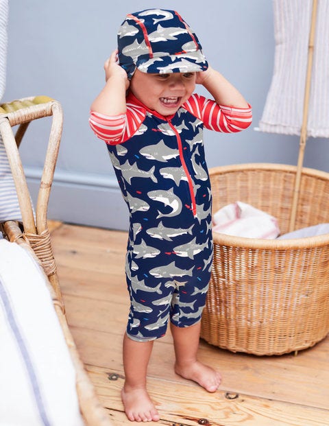 Animal Surf Suit - Crayon Red Baby Sharks Animal Surf Suit - Crayon Red Baby Sharks