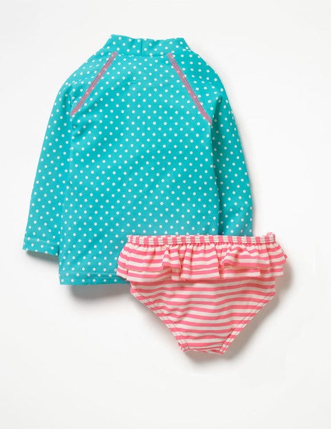 Rash Guard Two Piece Set - Camper Blue Pin Spots Rash Guard Two Piece Set - Camper Blue Pin Spots