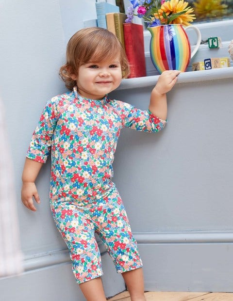 Pretty Surf Suit - Oasis Blue Vintage Floral Pretty Surf Suit - Oasis Blue Vintage Floral
