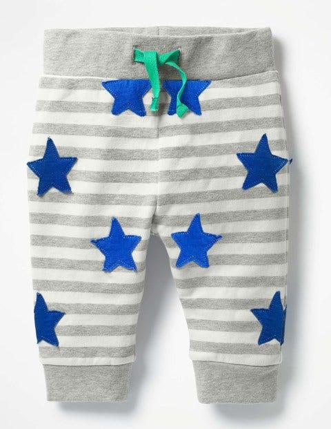 Fun Jersey Pants - Ecru/Grey Marl Stars Fun Jersey Pants - Ecru/Grey Marl Stars