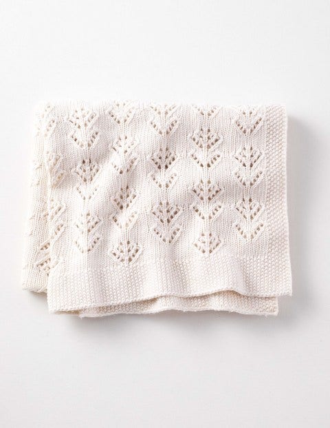 Strickdecke Für Neugeborene - Ecru Strickdecke Für Neugeborene - Ecru