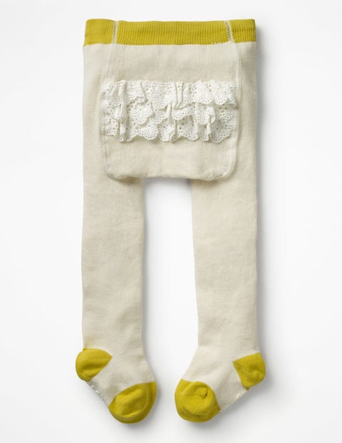Ruffle Tights - Ecru Ruffle Tights - Ecru