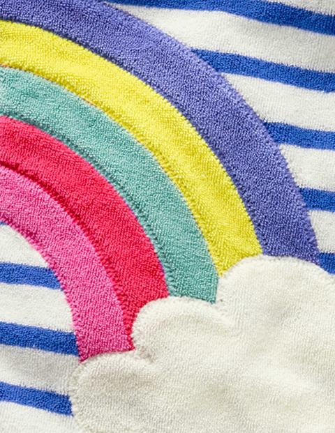 Novelty Towelling Throw-On - Ivory/Skipper Blue Rainbow Novelty Towelling Throw-On - Ivory/Skipper Blue Rainbow