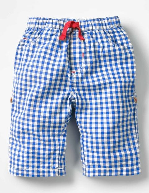 Roll-Up Trousers - Skipper Blue Gingham Roll-Up Trousers - Skipper Blue Gingham