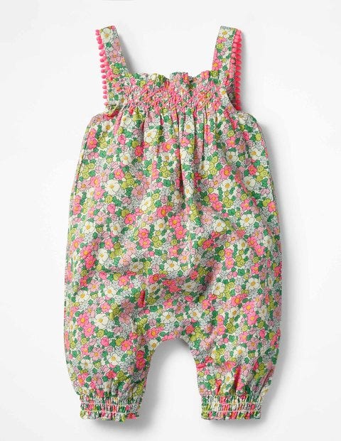 Pretty Summer Romper - Knockout Pink Vintage Floral Pretty Summer Romper - Knockout Pink Vintage Floral