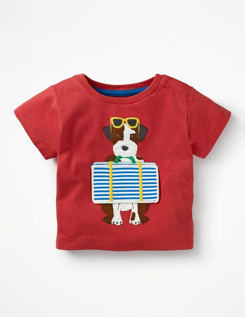Peekaboo T-Shirt - Crayon Red Suitcase Sprout Peekaboo T-Shirt - Crayon Red Suitcase Sprout
