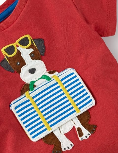 Peekaboo T-Shirt - Crayon Red Suitcase Sprout Peekaboo T-Shirt - Crayon Red Suitcase Sprout