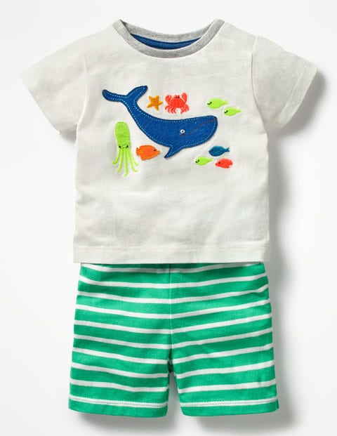 Fun Jersey Play Set - Ivory/Underwater Fish Fun Jersey Play Set - Ivory/Underwater Fish