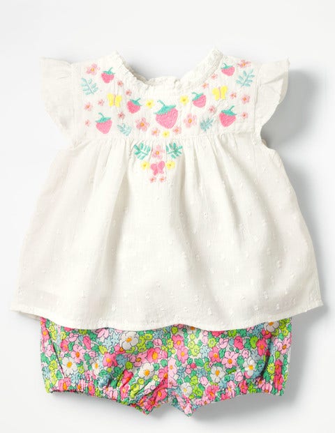 Sunny Days Woven Play Set - Ivory Embroidery Sunny Days Woven Play Set - Ivory Embroidery