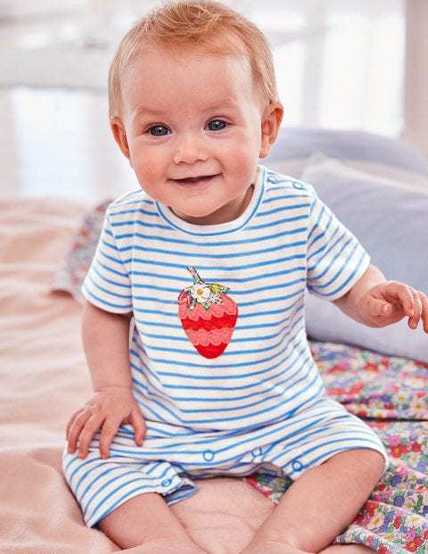 Twin Pack Strawberry Rompers - Rosehip Red Strawberry Spot Twin Pack Strawberry Rompers - Rosehip Red Strawberry Spot