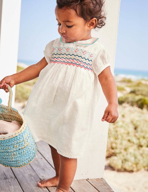 Collared Smock Dress - Ivory Collared Smock Dress - Ivory