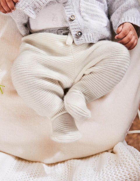 Cashmere Knitted Pants - Ecru Cashmere Knitted Pants - Ecru