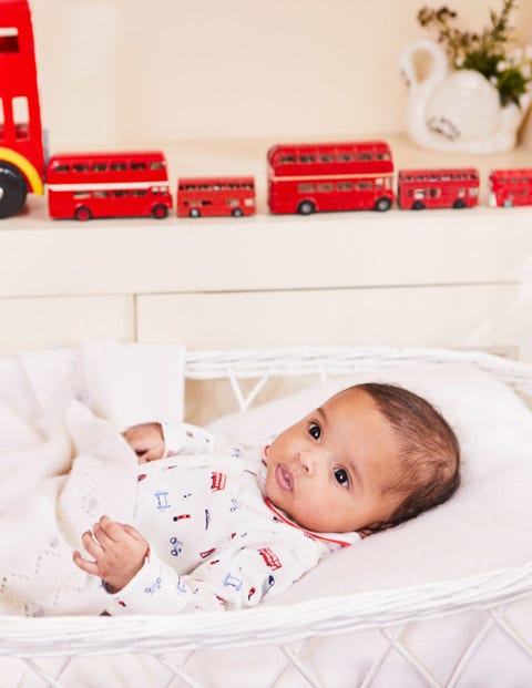 Printed Sleepsuit - Ivory Printed Sleepsuit - Ivory