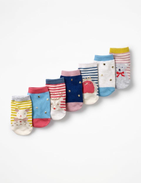 7 Pack Sock Box - Festive Animals 7 Pack Sock Box - Festive Animals