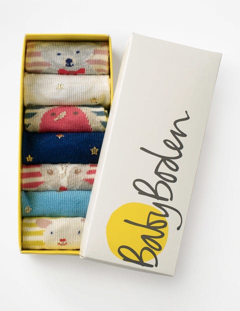 7 Pack Sock Box - Festive Animals 7 Pack Sock Box - Festive Animals