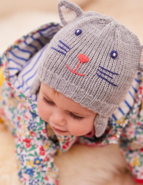 Cat Hat & Mitten Set - Grey Marl Cat Hat & Mitten Set - Grey Marl