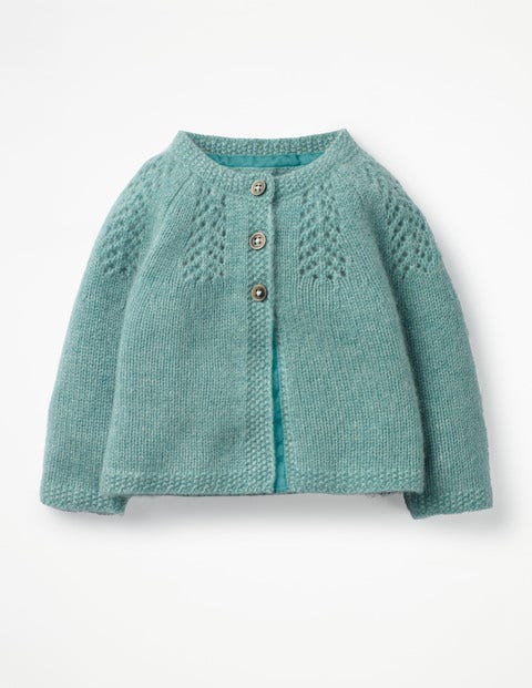 Pointelle-Cardigan Aus Kaschmir - Aquamaringrün Pointelle-Cardigan Aus Kaschmir - Aquamaringrün
