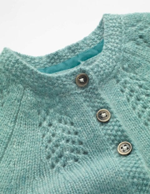 Pointelle-Cardigan Aus Kaschmir - Aquamaringrün Pointelle-Cardigan Aus Kaschmir - Aquamaringrün