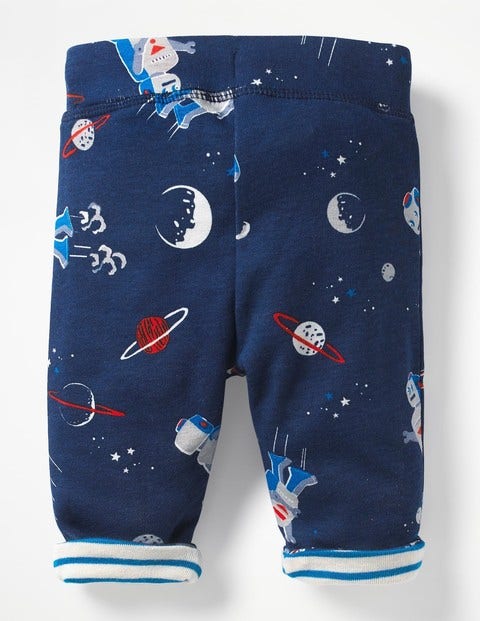 Reversible Knee Patch Pants - Beacon Blue Space Robots Reversible Knee Patch Pants - Beacon Blue Space Robots