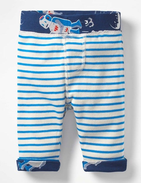 Reversible Knee Patch Pants - Beacon Blue Space Robots Reversible Knee Patch Pants - Beacon Blue Space Robots