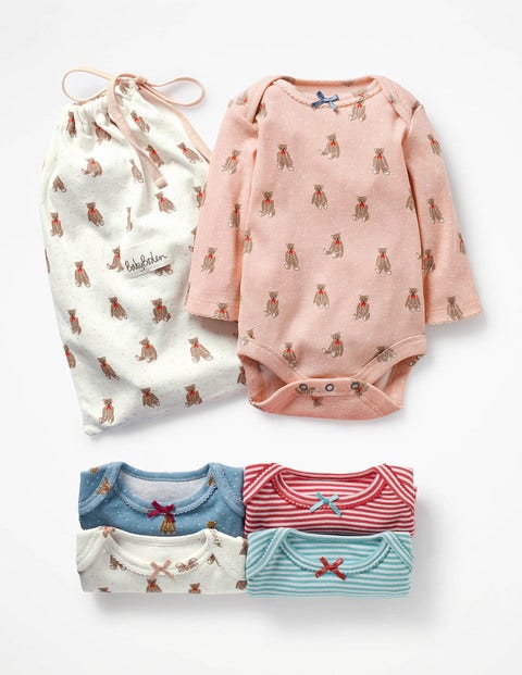5 Pack Printed Bodysuits - Baby Bears Pack 5 Pack Printed Bodysuits - Baby Bears Pack