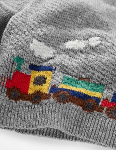 Colourful Knitted Play Set - Grey Marl Rainbow Train Colourful Knitted Play Set - Grey Marl Rainbow Train