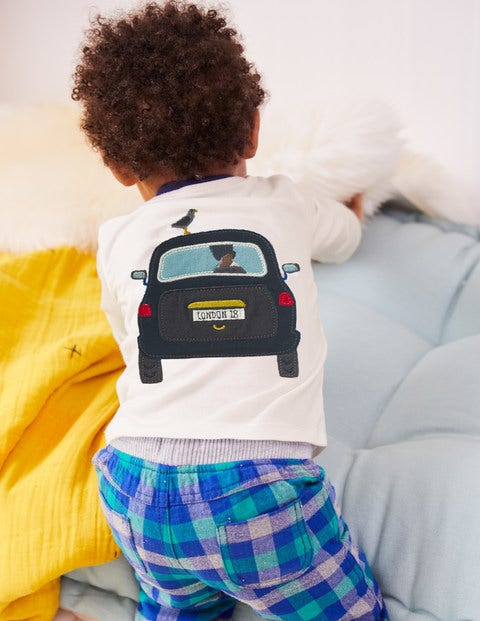 T-Shirt Appliqué Transport - Taxi écru T-Shirt Appliqué Transport - Taxi écru