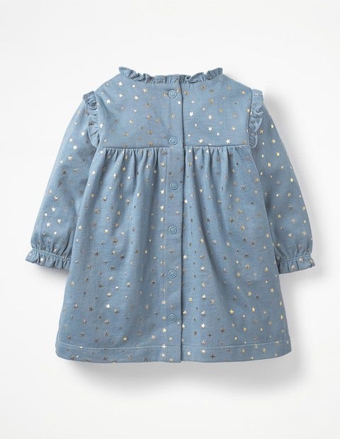 Printed Jersey Dress - Boathouse Blue Twinkle Star Printed Jersey Dress - Boathouse Blue Twinkle Star