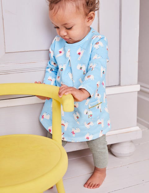 Cosy Dress - Sky Blue Llamas Cosy Dress - Sky Blue Llamas