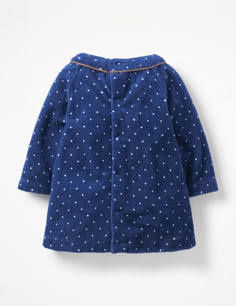 Fun Appliqué Velour Dress - Starboard Blue Spot Fun Appliqué Velour Dress - Starboard Blue Spot
