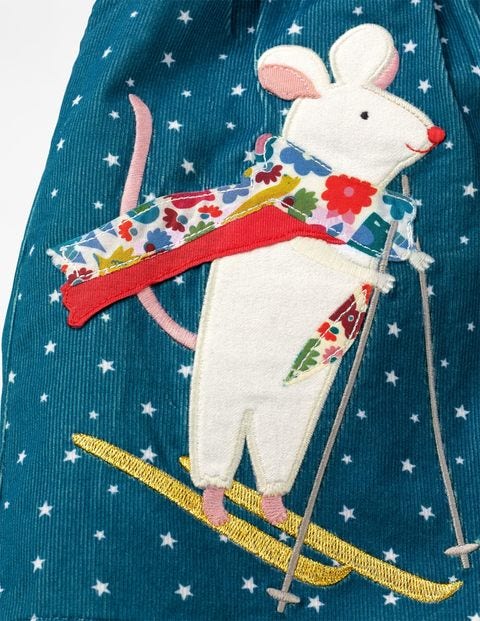Appliqué Friends Dress - Drummer Blue Star Mouse Appliqué Friends Dress - Drummer Blue Star Mouse