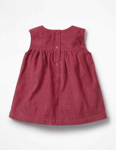 Appliqué Friends Dress - Bramble Red Teddy Appliqué Friends Dress - Bramble Red Teddy