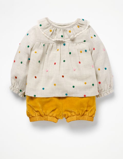 Nostalgic Woven Play Set - Multi Embroidered Spot Nostalgic Woven Play Set - Multi Embroidered Spot