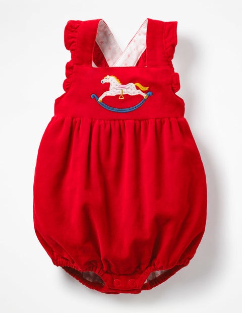 Frilly Romper - Polish Red Rocking Horse Frilly Romper - Polish Red Rocking Horse