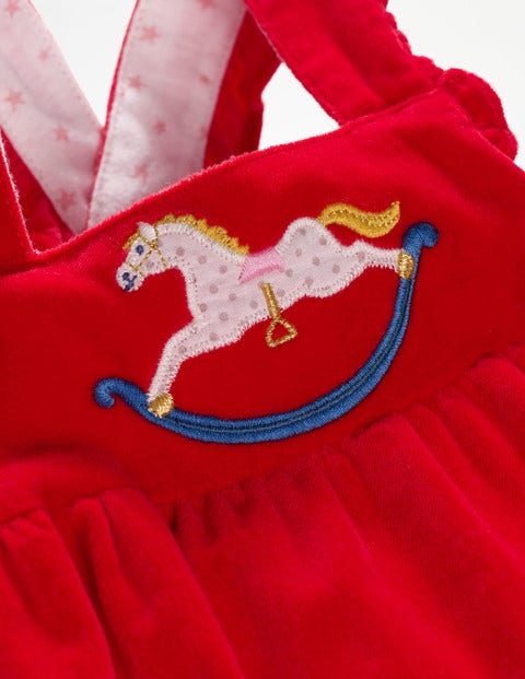 Frilly Romper - Polish Red Rocking Horse Frilly Romper - Polish Red Rocking Horse