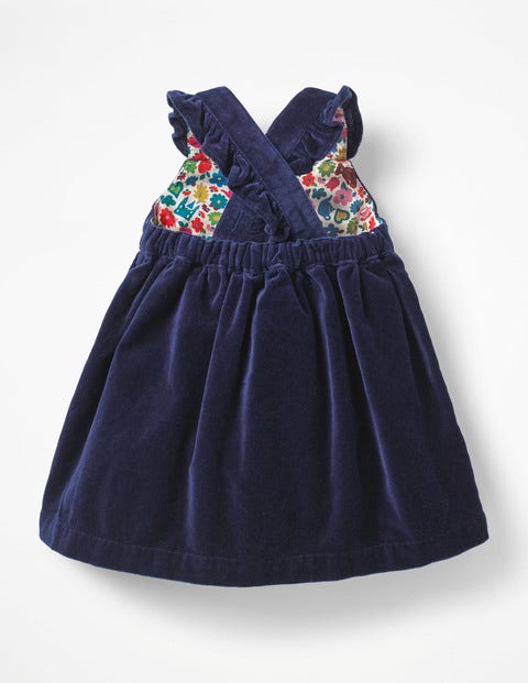 Velvet Pinafore Dress - Prussian Blue Velvet Pinafore Dress - Prussian Blue