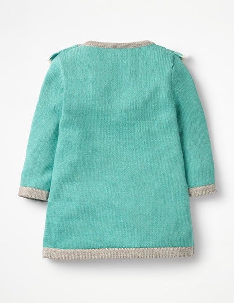 Frill Knitted Dress - Aquamarine Green Frill Knitted Dress - Aquamarine Green