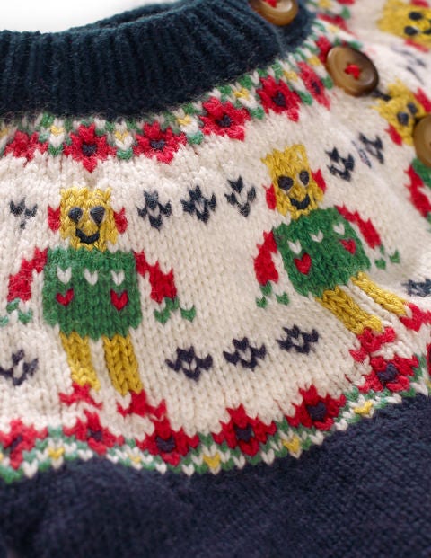 Fair Isle Sweater - Beacon Blue Robots Fair Isle Sweater - Beacon Blue Robots