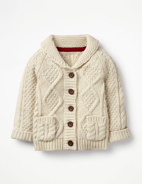 Cable Cardigan - Ecru Marl Cable Cardigan - Ecru Marl