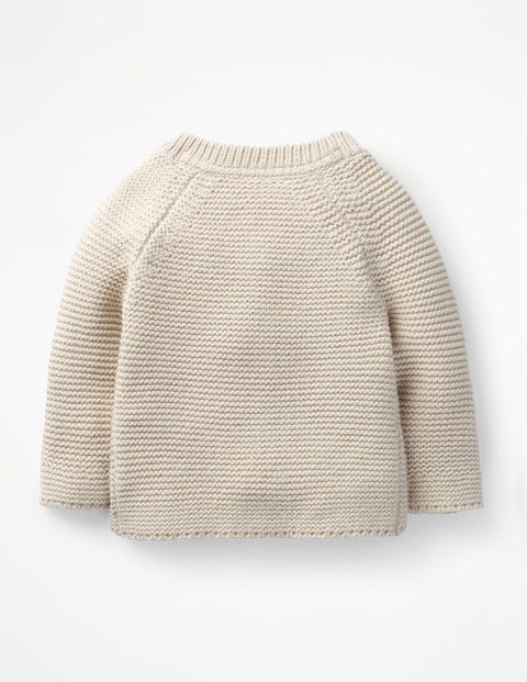 Festive Cardigan - Ecru Marl Christmas Trees Festive Cardigan - Ecru Marl Christmas Trees