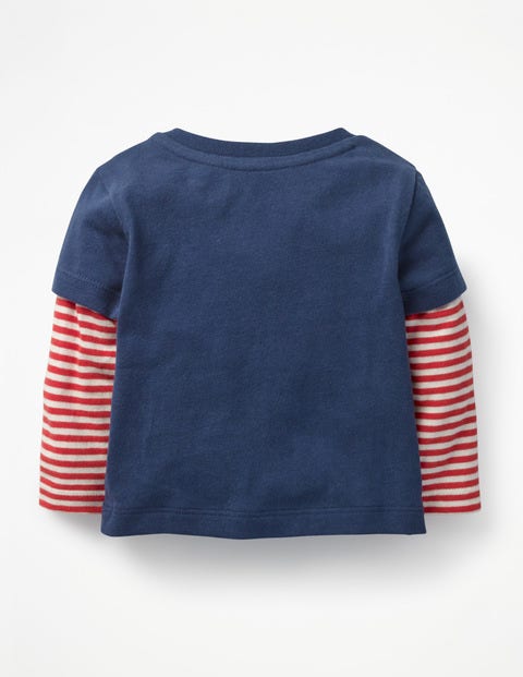 Layered Animal Friends T-Shirt - Beacon Blue Reindeer Layered Animal Friends T-Shirt - Beacon Blue Reindeer
