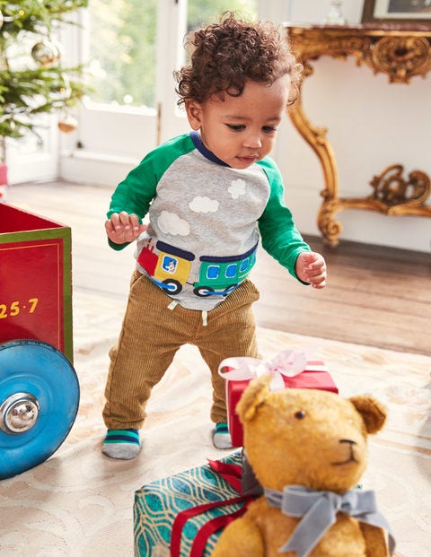 Appliqué Toy T-Shirt - Grey Marl Train Appliqué Toy T-Shirt - Grey Marl Train