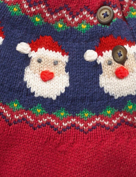 Fair Isle Sweater - Engine Red Father Christmas Fair Isle Sweater - Engine Red Father Christmas