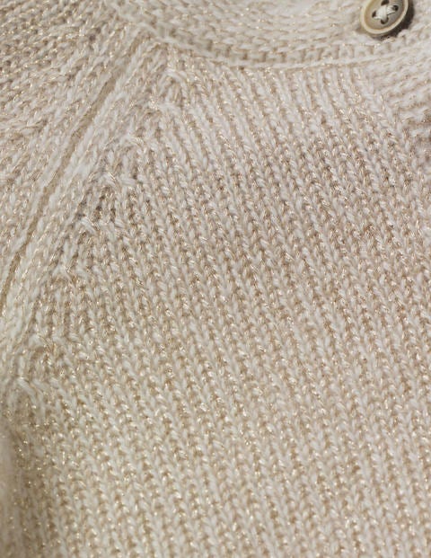 Cashmere Cardigan - Gold Sparkle Cashmere Cardigan - Gold Sparkle