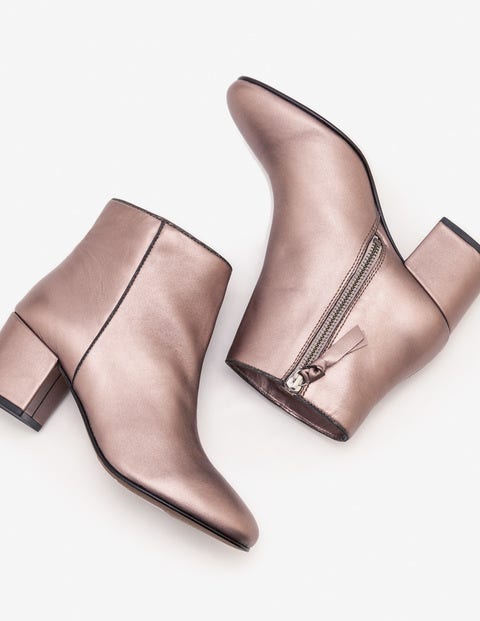 Tredegar Ankle Boots - Pewter Metallic Tredegar Ankle Boots - Pewter Metallic