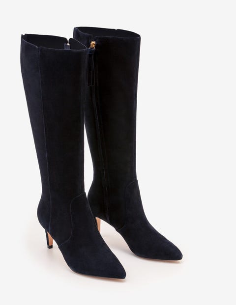 Ledbury Knee High Boots - Navy Ledbury Knee High Boots - Navy
