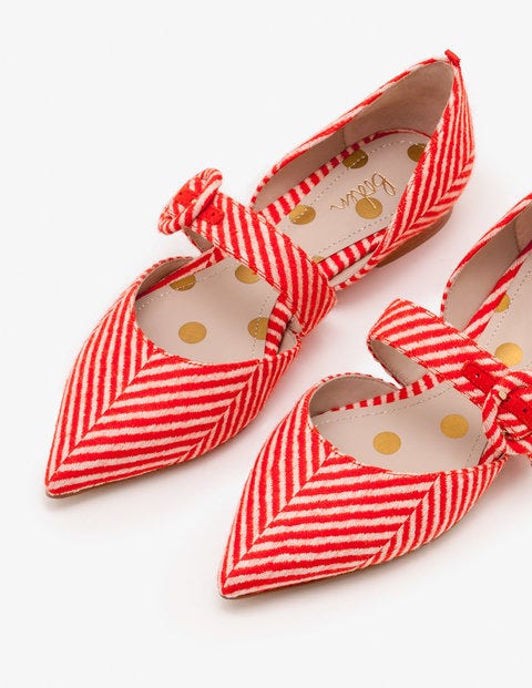 Evie Pointed Flats - Gladioli Herringbone Evie Pointed Flats - Gladioli Herringbone