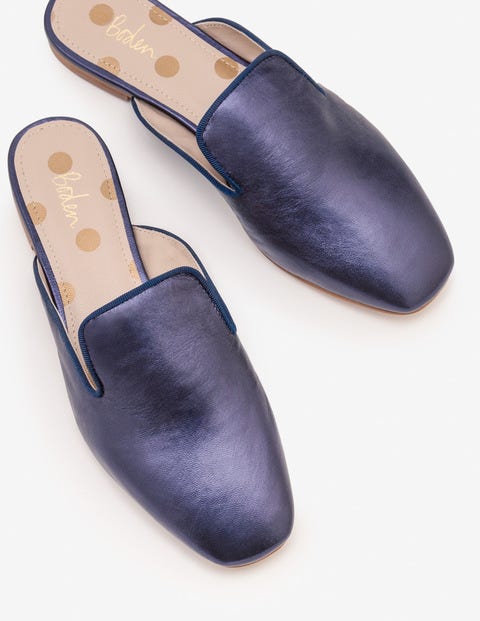 Poppy Loafer Ohne Ferse - Navy-Metallic Poppy Loafer Ohne Ferse - Navy-Metallic
