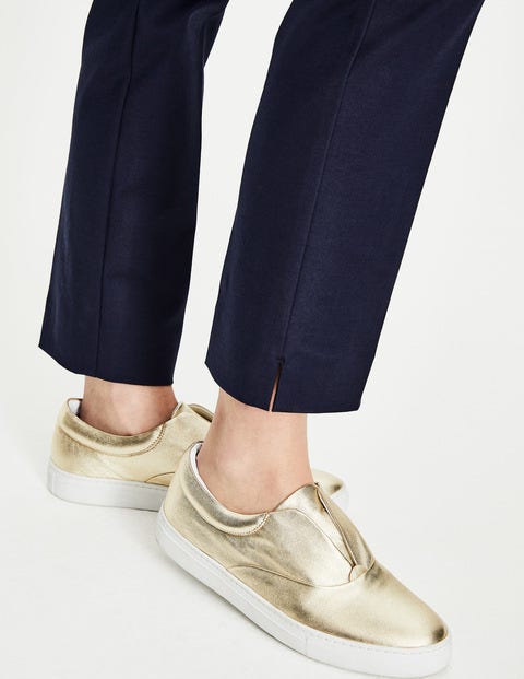 Slip On Sneakers - Gold Metallic Slip On Sneakers - Gold Metallic