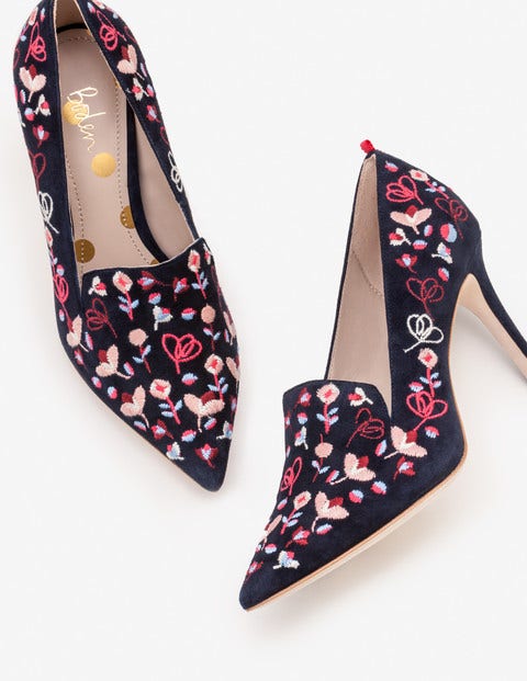 Millie Courts - Navy Embroidered Millie Courts - Navy Embroidered